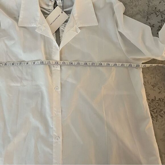NWT BloomChic Long White Keyhole Back Shirt/Dress 1XL/16 - Picture 4 of 6